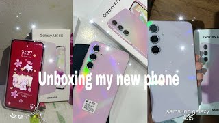 Unboxing Samsung Galaxy 📱A35 5g | 256gb, my dream phone🍀 |✨