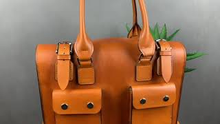 Skórzana, ręcznie wykonana torba ze skóry naturalnej, garbowanej roślinnie | handmade leather bag