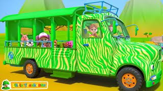 Jungle Safari Ride with Wheels on the Bus + More Nursery Rhymes & Baby Songs