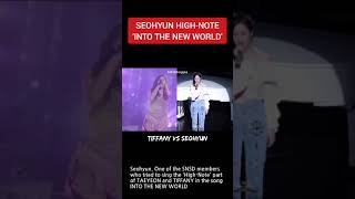 SNSD Seohyun HIGH-NOTE 'Into The New World' | Taeyeon and Tiffany Part -- #shorts️
