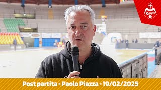 Post partita Desio - Legnano | Paolo Piazza del 19/02/2025