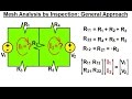 Electrical Engineering: Ch 3: Circuit Analysis (21 of 37) Mesh Current by Inspection: General Appr.