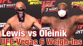 UFC Vegas 6 Weigh-In: Derrick Lewis vs Aleksei Oleinik