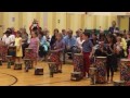 fruitland primary kindergarten students playing fanga by babatunde olatunji with drums around the w