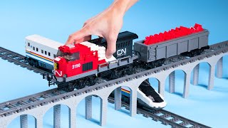 we built a WORKING fleet of trains for a LEGO city!