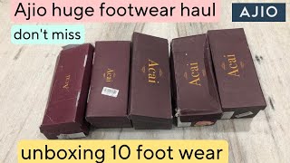 💕Ajio huge footwear haul/unboxing 10 footwear👌🏻quality/casual wear,partywear💕