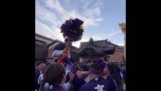 令和5年魚吹八幡神社秋季例祭　宮入り　高田　乗り子通りまぁーす！