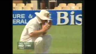 Shane Warne drops a Hatrick Catch (Ind vs aus cricket)! Poor Damien Fleming !