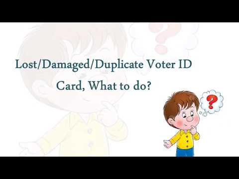 How to apply for Duplicate Voter ID card in case of Lost or Damage (Shortest Video) How to apply for Duplicate Voter ID card in case of Lost or Damage (Shortest Video)