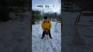 아빠랑 첫눈오던날❄️🤍#아빠랑아들#아빠랑아기#아들바보#첫눈오던날#육아일기#육아일상#25개월아기#baby