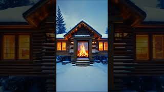 Healing, Ambiance, Sleep Aid, Cozy Cabin, Burning Fireplace, Blizzard, Snowfall