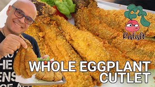 WHOLE EGGPLANT CUTLET - Breaded and fried eggplant recipe