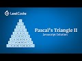 Pascal's Triangle Leetcode #119 | JavaScript Solution