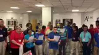 Ahrens work transition program singing to teacher