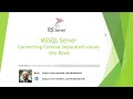 Converting Comma Separated Values into Rows - MS SQL Server with STRING_SPLIT Function