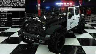 GTA 5 - DLC Vehicle Customization - Canis Terminus Patrol (Jeep Wrangler Police Car)