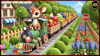 Deer’s Whimsical Fruit Train Ride 🚂🦌🍏🎶 | Delightful Kids Song