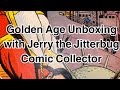 Golden age unboxing with Jerry the jitterbug comic book collector.