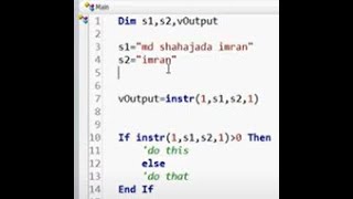 InStr Function in Visual Basic Scripting or HP QTP or Micro Focus UFT or UFT One or OpenText UFT one