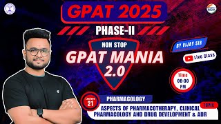 Aspects of Pharmacotherapy | Pharmacology | GPAT Mania | GPAT 2025 | Class - 21 #gpat2025 #gpatmcq