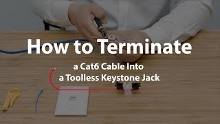 How to Terminate a Cat6 Cable Into a Toolless Keystone Jack | FS