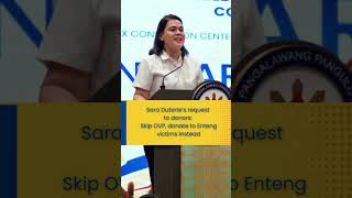 Sara Duterte’s request to donors: Skip OVP, donate to Enteng victims instead