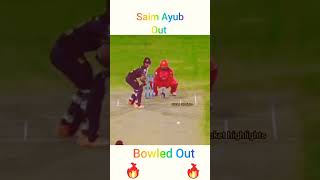 Saim Ayub bowled Out #cricket #youtubeshorts #naseemshah #psl8 #viralvideo #psl #