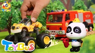 Super Monster Truck Rescue Team | Super Panda Firefighter  | PAW Patrol  | Kids Toys | ToyBus