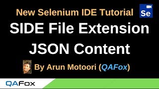 New Selenium IDE - Part 102 - Saved Projects have side file extension and JSON Content