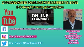 Sum of Two Dimensional Array Even and Odd elements in C Programming Language