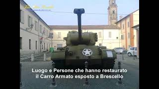 Restauro di un carro armato in disuso.