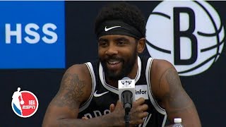 Kyrie Irving on Kevin Durant’s injury, Celtics and signing with the Nets | 2019 NBA Media Day