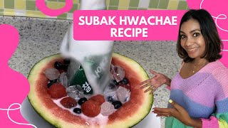 Subak Hwachae Recipe | Korean Watermelon Punch Recipe l 수박화채