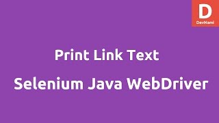 Print link names on page using Selenium Webdriver