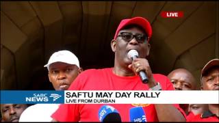 Zwelinzima Vavi at the SAFTU May Day rally in Durban