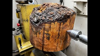 Cherry Burl Transformation into a Natural Edge Hollow Form
