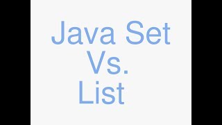 Java Set vs List