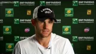 Roddick Discusses Win Over Isner In Indian Wells