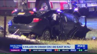3 killed in crash on I-80 in New Jersey