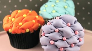 ボタン留めフォンダントテクニック｜カップケーキ中毒のチュートリアル - Billow Puff Fondant