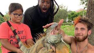 *PRINCESS KAYA TACKLING GIANTS* South Florida Iguana Hunting