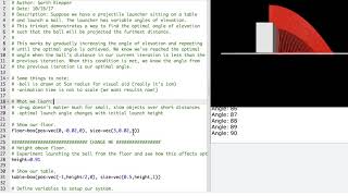 Optimal projectile launch angle in Python
