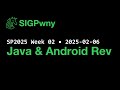 SP2025 Week 02: Java and Android Reverse Engineering (2025-02-06)