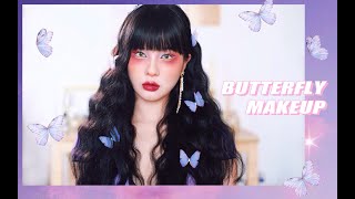 不用特效也能成为蝴蝶仙子！滤镜成精妆容 BUTTERFLY MAKEUP |「罐儿」