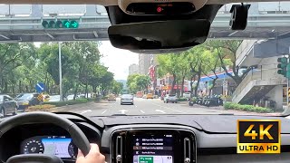 Drive to the parking lot in Taipei - Volvo - POV - Taiwan Street - 4K