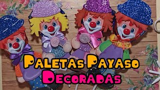 paleta payaso payasitos modelo 03 y 04 incluye plantillas gratis