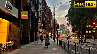 London Autumn Sunset - 2023 | Sunset Walk from Trafalgar Square to Victoria [4K HDR]