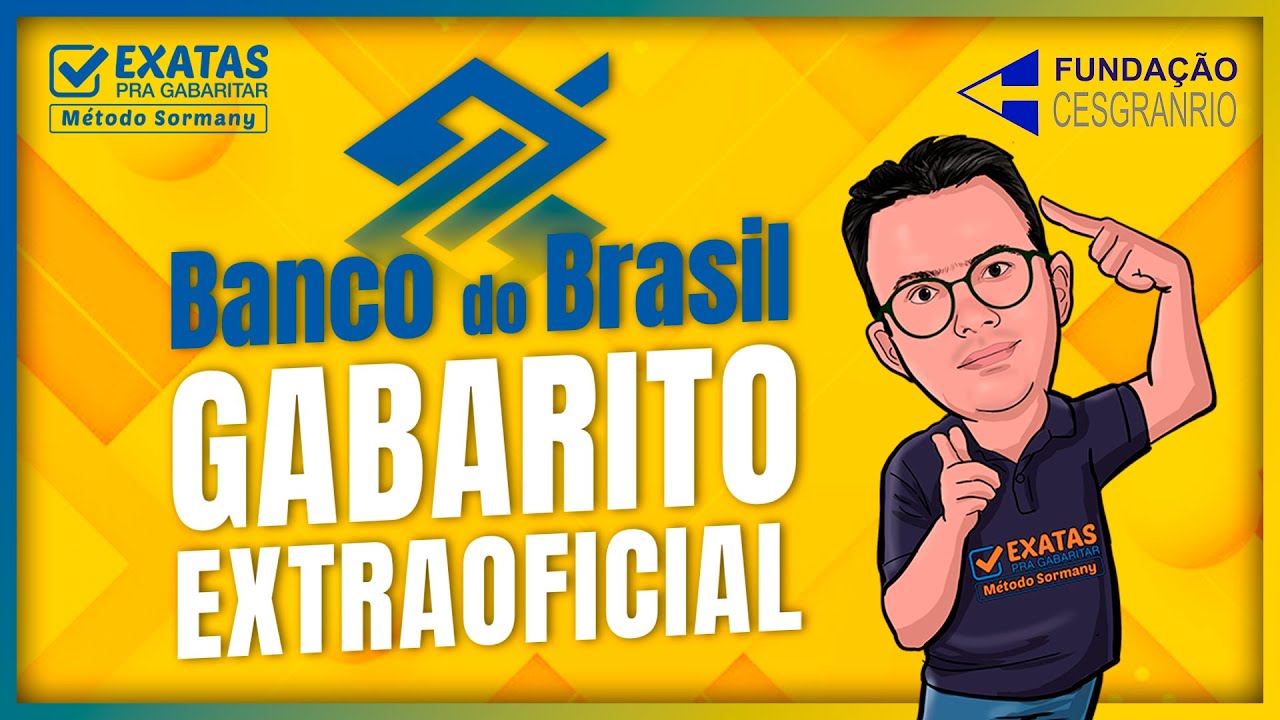 GABARITO EXTRAOFICIAL | CONCURSO BANCO DO BRASIL 2023 - MATEMÁTICA E ...