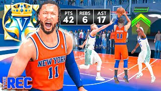 LEGEND JALEN BRUNSON BUILD is DOMINATING RANDOM REC on NBA 2K25 (21 CAP BREAKERS)