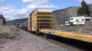 Montana Rail Link SD70ACe #4403 leads M-MISLAU ( ML ) at Milltown, Montana